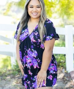 Boutique Simplified Gem Stone Ruffled Babydoll