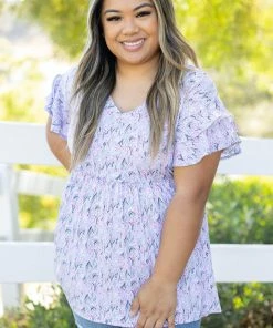 Boutique Simplified Apparel Whimsical Ruffle Sleeve