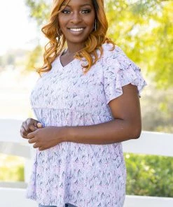 Boutique Simplified Apparel Whimsical Ruffle Sleeve