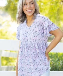 Boutique Simplified Apparel Whimsical Ruffle Sleeve