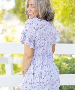 Boutique Simplified Apparel Whimsical Ruffle Sleeve