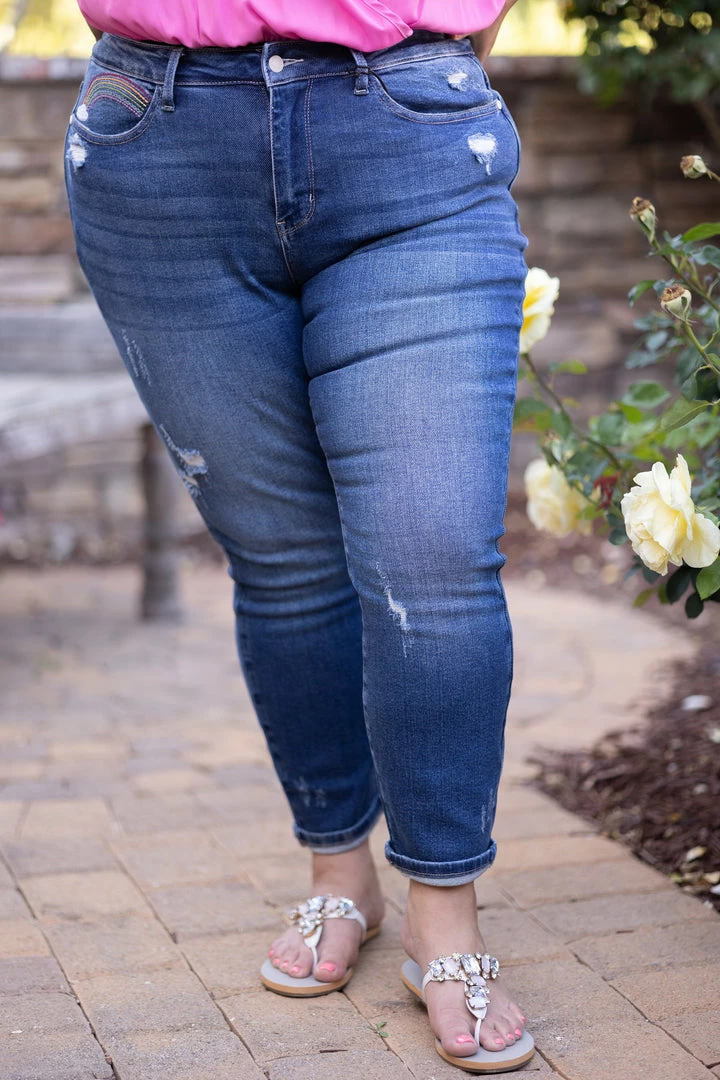 Boutique Simplified Over The Rainbow Judy Blue Crops 8 Boutique Simplified Over The Rainbow Judy Blue Crops