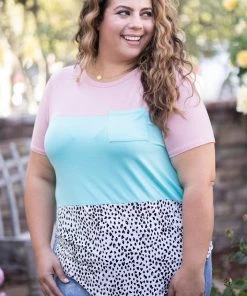 Boutique Simplified Simply Irresistible Colorblock Top