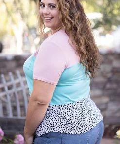 Boutique Simplified Simply Irresistible Colorblock Top