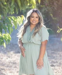 Boutique Simplified Rhythm & Sage Dress