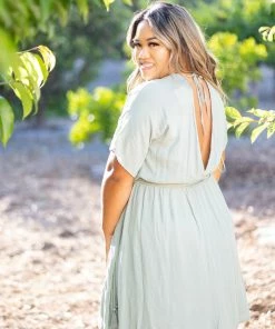 Boutique Simplified Rhythm & Sage Dress