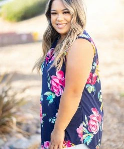 Boutique Simplified Apparel Summertime Floral Sleeveless Gabby