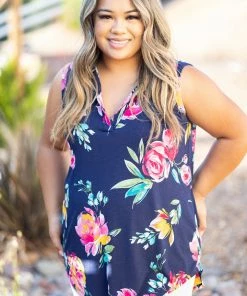 Boutique Simplified Apparel Summertime Floral Sleeveless Gabby