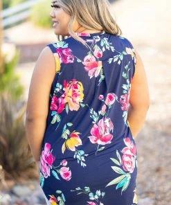 Boutique Simplified Apparel Summertime Floral Sleeveless Gabby