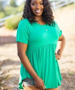 Boutique Simplified Be My Baby-Doll In Green Apparel