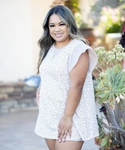 Boutique Simplified Apparel Delicate Nature Ruffle Sleeve