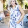 Boutique Simplified Apparel Napa Floral Sleeveless Top