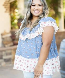 Boutique Simplified Live Life Ruffled Woven Blouse Apparel