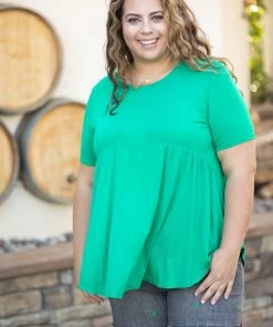 Boutique Simplified Be My Baby-Doll In Green Apparel