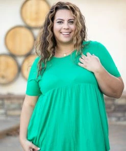 Boutique Simplified Be My Baby-Doll In Green Apparel