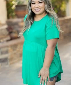 Boutique Simplified Be My Baby-Doll In Green Apparel