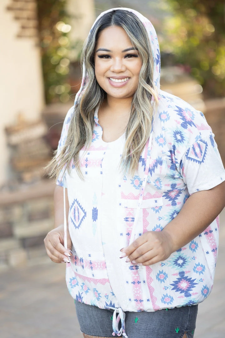 Boutique Simplified Apparel No Reins Short Sleeve Hoodie 3 Boutique Simplified Apparel No Reins Short Sleeve Hoodie