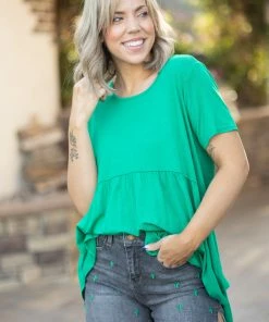 Boutique Simplified Be My Baby-Doll In Green Apparel