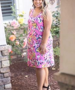 Boutique Simplified Apparel Tropical Bliss Swing Dress