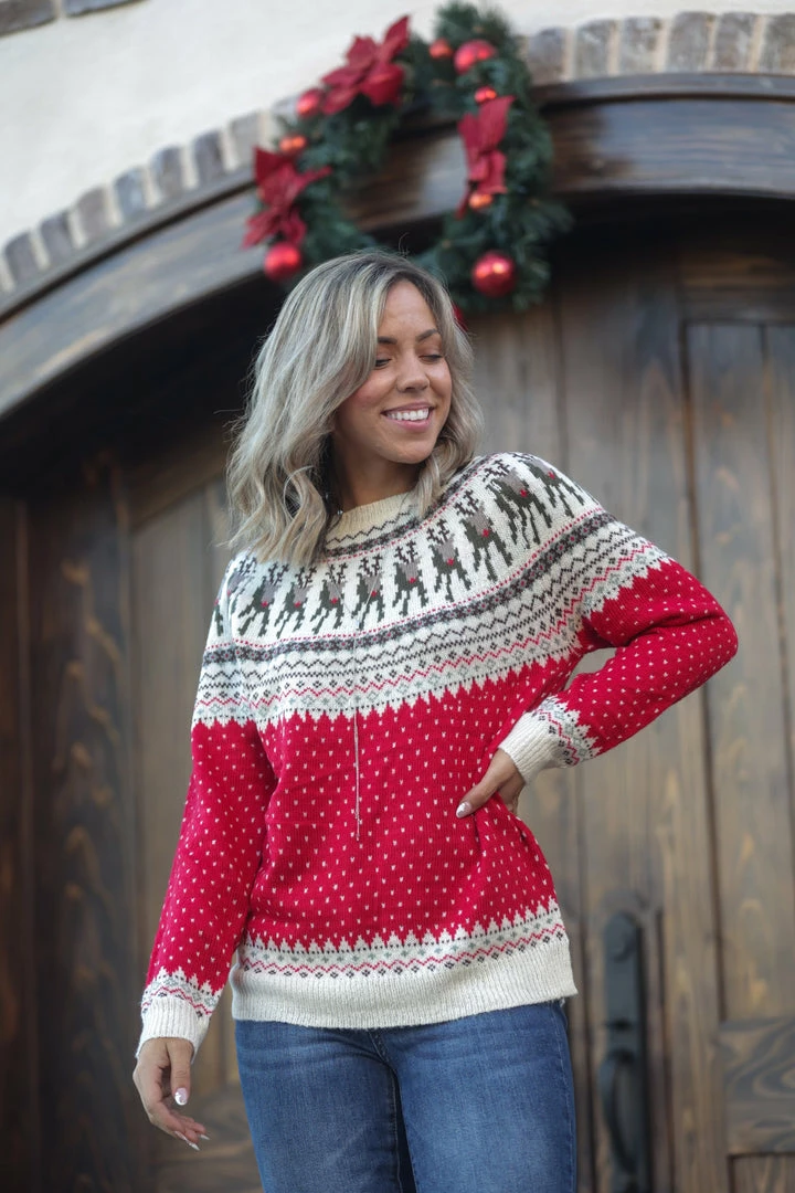 Boutique Simplified Rudolph Holiday Sweater 1 Boutique Simplified Rudolph Holiday Sweater