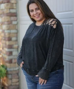 Boutique Simplified Essential Minerals Lattice Shoulder Top 7 Boutique Simplified Essential Minerals Lattice Shoulder Top