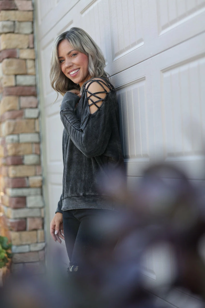 Boutique Simplified Essential Minerals Lattice Shoulder Top 5 Boutique Simplified Essential Minerals Lattice Shoulder Top