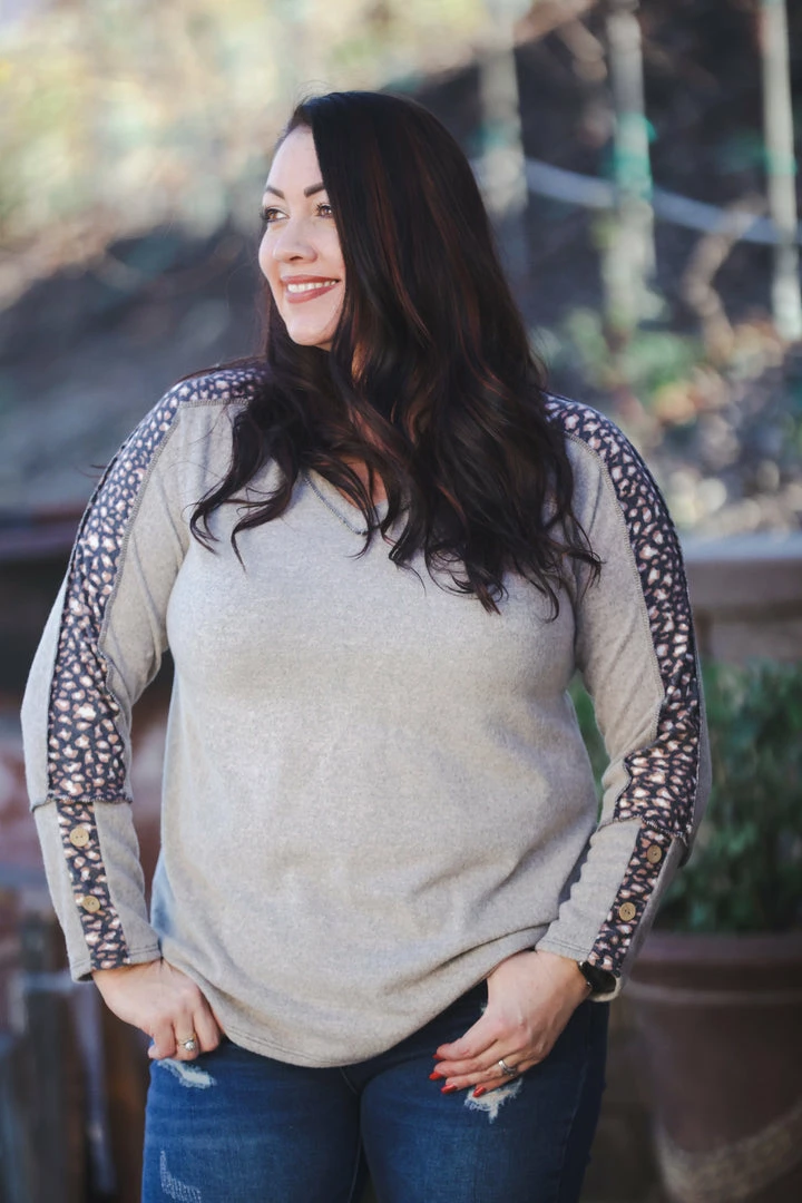 Boutique Simplified Stunner Brushed Hacci Top 4 Boutique Simplified Stunner Brushed Hacci Top