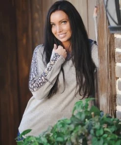 Boutique Simplified Stunner Brushed Hacci Top