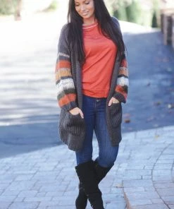 Boutique Simplified Cozy & Content Knit Cardigan