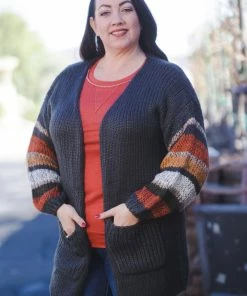 Boutique Simplified Cozy & Content Knit Cardigan