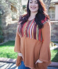 Boutique Simplified Orange Blossoming Bell Sleeve