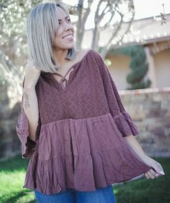 Boutique Simplified Free Bird Ruffle Top