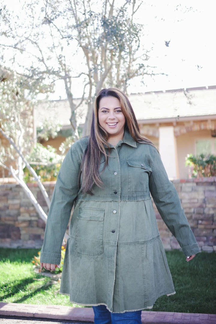 Boutique Simplified Confidence In Denim Tiered Jacket 6 Boutique Simplified Confidence In Denim Tiered Jacket