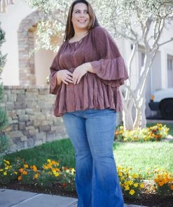 Boutique Simplified Free Bird Ruffle Top