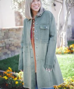 Boutique Simplified Confidence In Denim Tiered Jacket