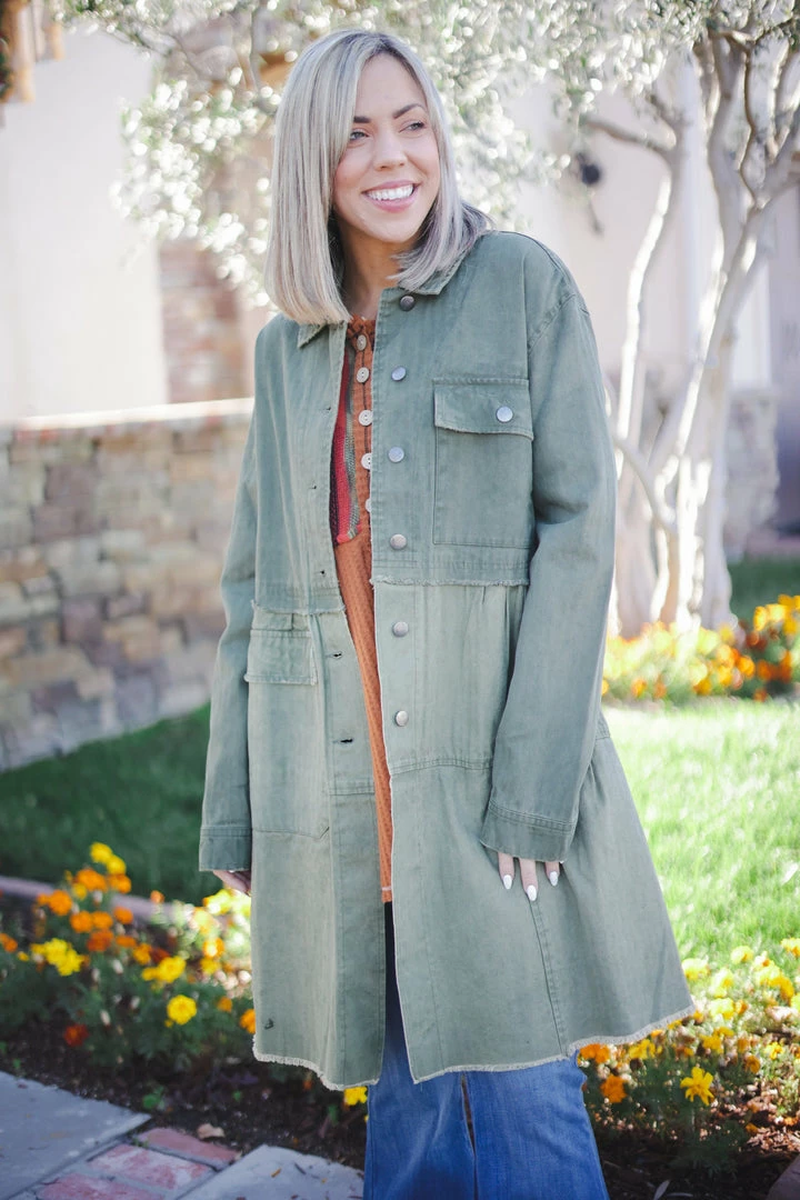 Boutique Simplified Confidence In Denim Tiered Jacket 1 Boutique Simplified Confidence In Denim Tiered Jacket