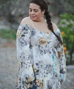 Boutique Simplified Sketched In Floral Ruffle Tunic 9 Boutique Simplified Sketched In Floral Ruffle Tunic