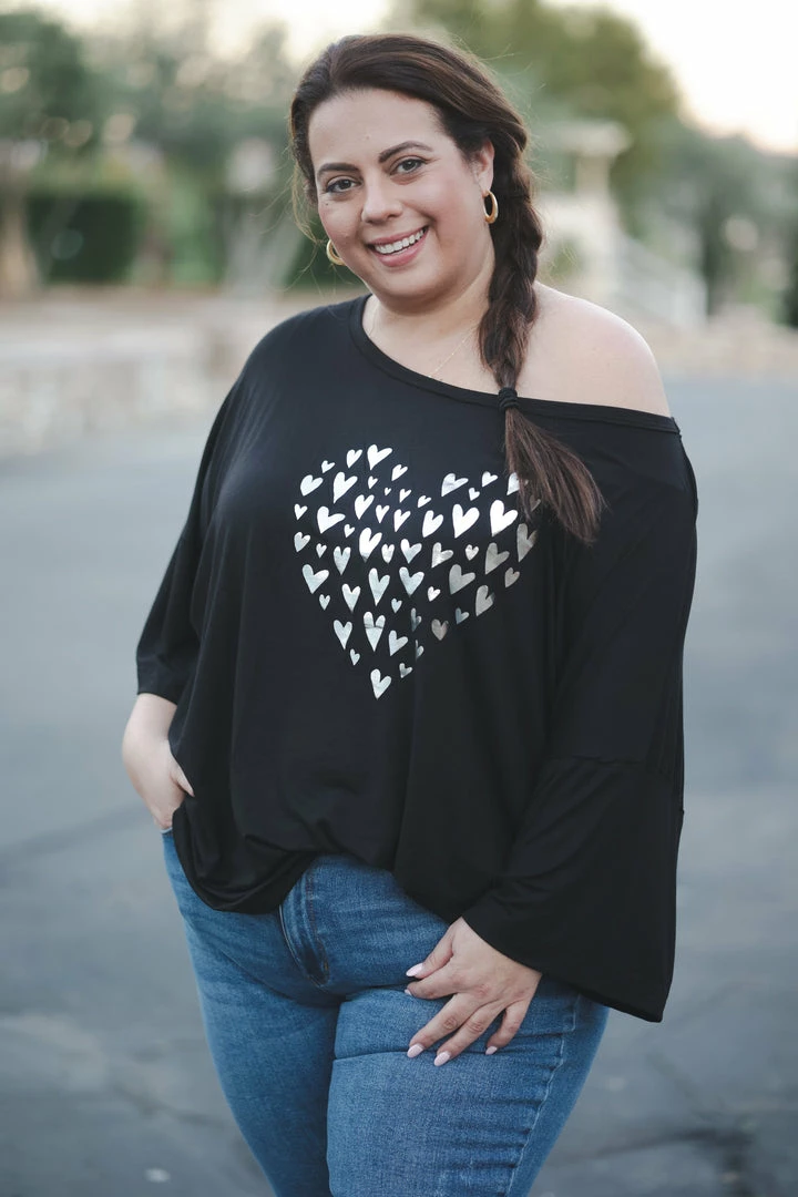 Boutique Simplified Heart Flutters Tunic 1 Boutique Simplified Heart Flutters Tunic