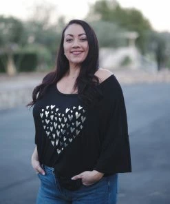 Boutique Simplified Heart Flutters Tunic 6 Boutique Simplified Heart Flutters Tunic