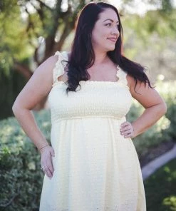 Boutique Simplified I Got Sunshine Eyelet Dress