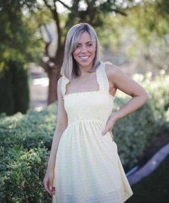 Boutique Simplified I Got Sunshine Eyelet Dress