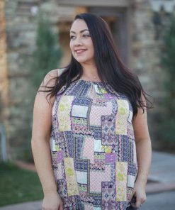 Boutique Simplified Joy With Paisley Halter Top