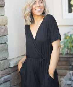 Boutique Simplified 2X Your Closet Is Calling - Black Romper