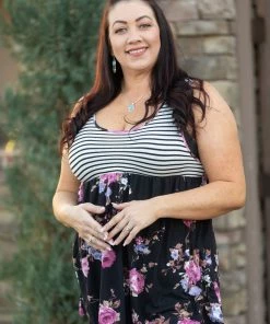 Boutique Simplified Empowering Floral Sleeveless Babydoll