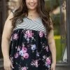 Boutique Simplified Empowering Floral Sleeveless Babydoll