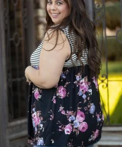 Boutique Simplified Empowering Floral Sleeveless Babydoll