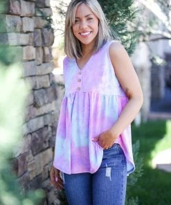 Boutique Simplified Peace, Love & Cotton Candy Babydoll