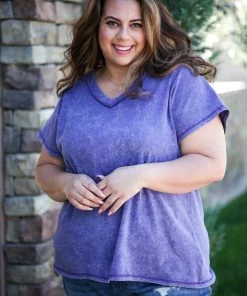 Boutique Simplified Purple Rain Short Sleeve