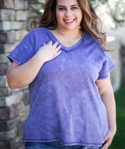 Boutique Simplified Purple Rain Short Sleeve