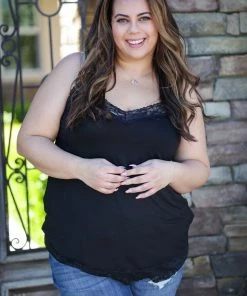 Boutique Simplified Always & Forever Black Cami